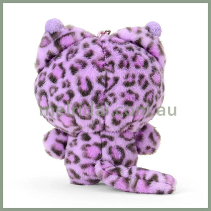 SANRIO | Kuromi Mascot Holder Plush Keychain Bag Charm 90×50×120mm (Leopard Gal Cat)