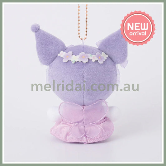 SANRIO | Kuromi Mascot Holder Plush Keychain Bag Charm 95mm Approx. (Floral Fairies)