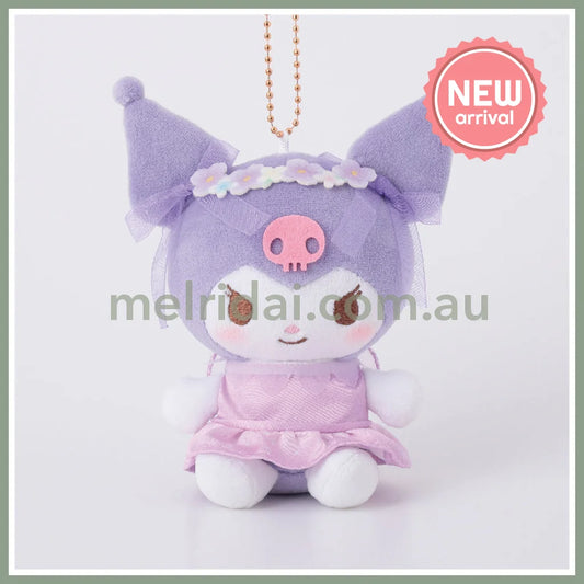 SANRIO | Kuromi Mascot Holder Plush Keychain Bag Charm 95mm Approx. (Floral Fairies)