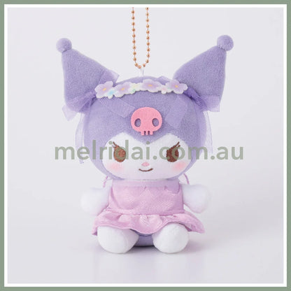 SANRIO | Kuromi Mascot Holder Plush Keychain Bag Charm 95mm Approx. (Floral Fairies)