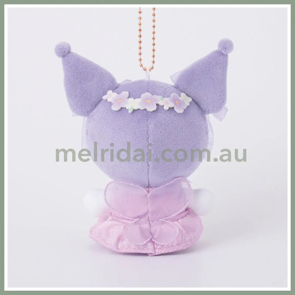 SANRIO | Kuromi Mascot Holder Plush Keychain Bag Charm 95mm Approx. (Floral Fairies)