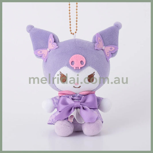 SANRIO | Kuromi Mascot Holder Plush Keychain Bag Charm Approx. 10cm (Yamuchamucha~zu)