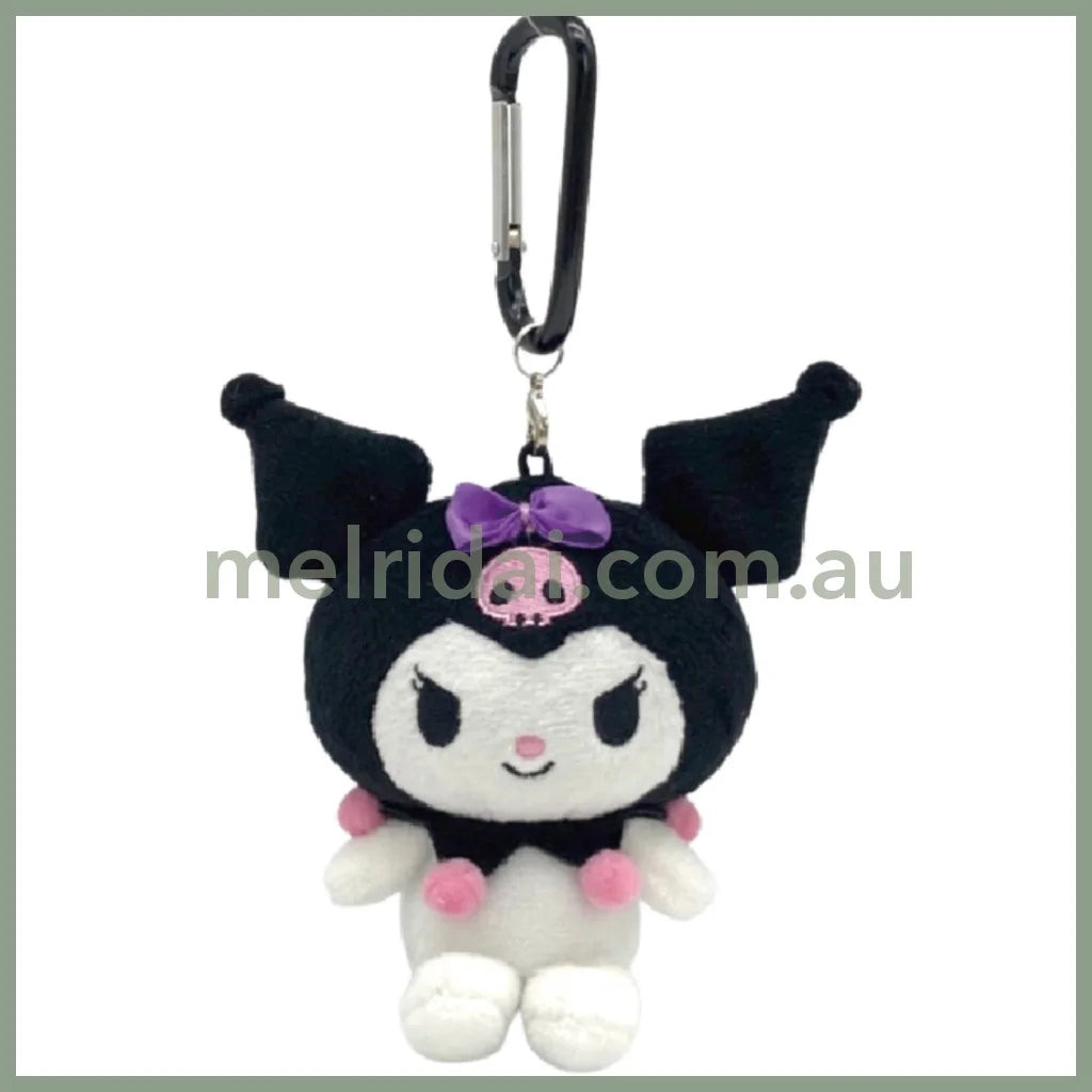 SANRIO | Kuromi Mascot Holder Plush Keychain Bag Charm with Carabiner H9 x W9 x D6cm