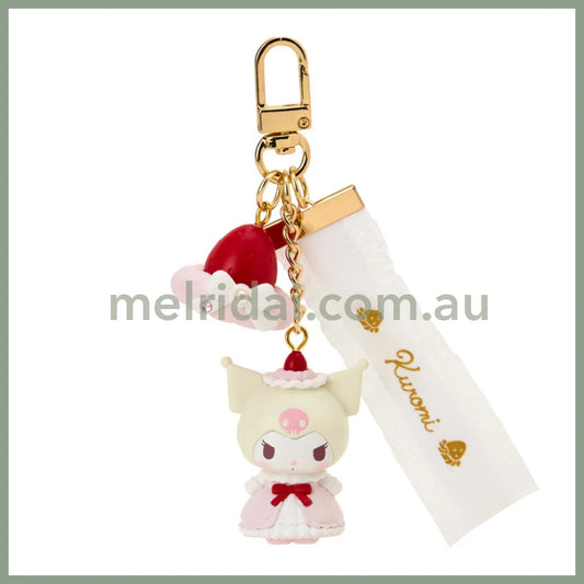 SANRIO | Kuromi Mascot Keychain 27×28×35mm (Strawberry Shortcake)