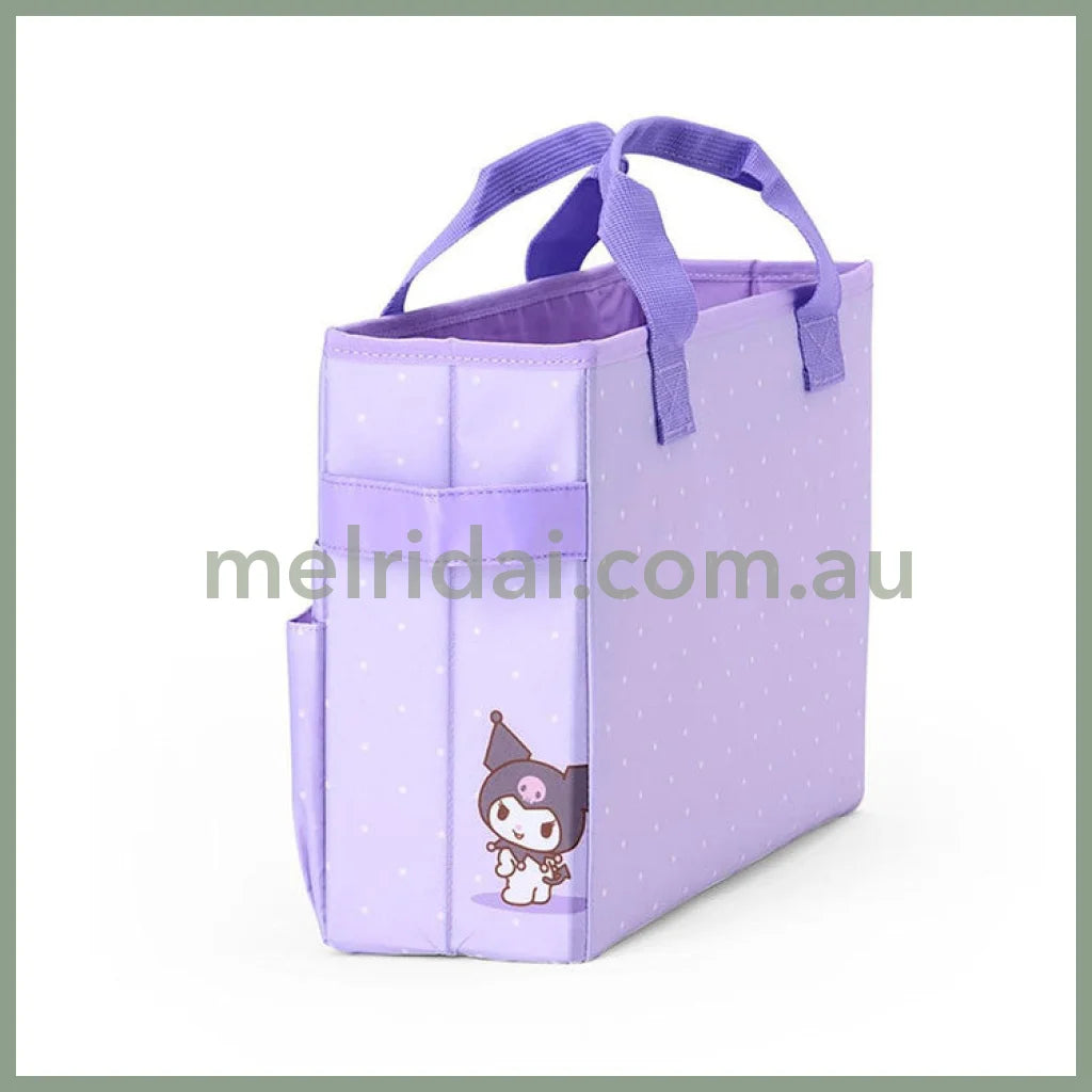 SANRIO | Kuromi Meeting Box Storage with Handle Portable Desk Organizer 35.6 x 27.2 x 3.4cm