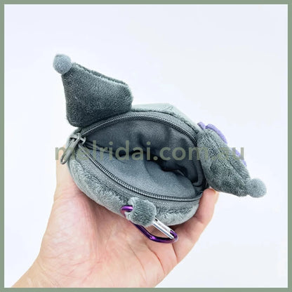 SANRIO | Kuromi Mini Pouch with Carabiner Bag Charm Plush keychain 185x120x55mm (Y2K)