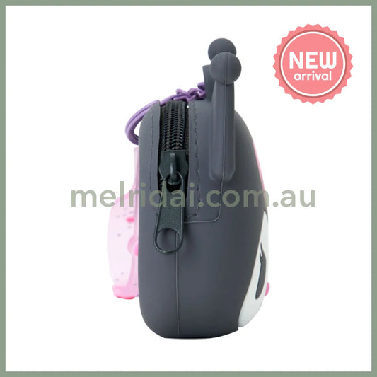 SANRIO | Kuromi Mini Silicone Pouch Keychain Bag Charm 108×46×90mm (My Deco Bag)