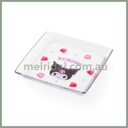 SANRIO | Kuromi mini Square Plate Strawberry W11.8×D1.5×H11.8cm