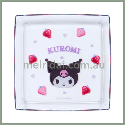 SANRIO | Kuromi mini Square Plate Strawberry W11.8×D1.5×H11.8cm