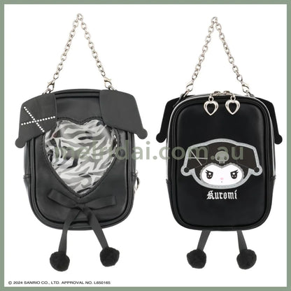 Sanrio | Kuromi Multi Pouch Twin Idol W105 × H145 D65 (Heart Window For Showing Off)
