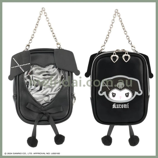Sanrio | Kuromi Multi Pouch Twin Idol W105 × H145 D65 (Heart Window For Showing Off)