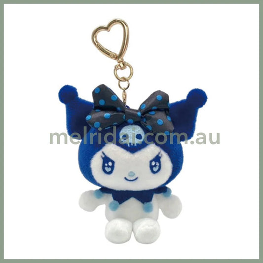 SANRIO | Kuromi Navy Mascot Holder Plush Keychain Bag Charm H10×W10×D4.5cm (Favorite Color)