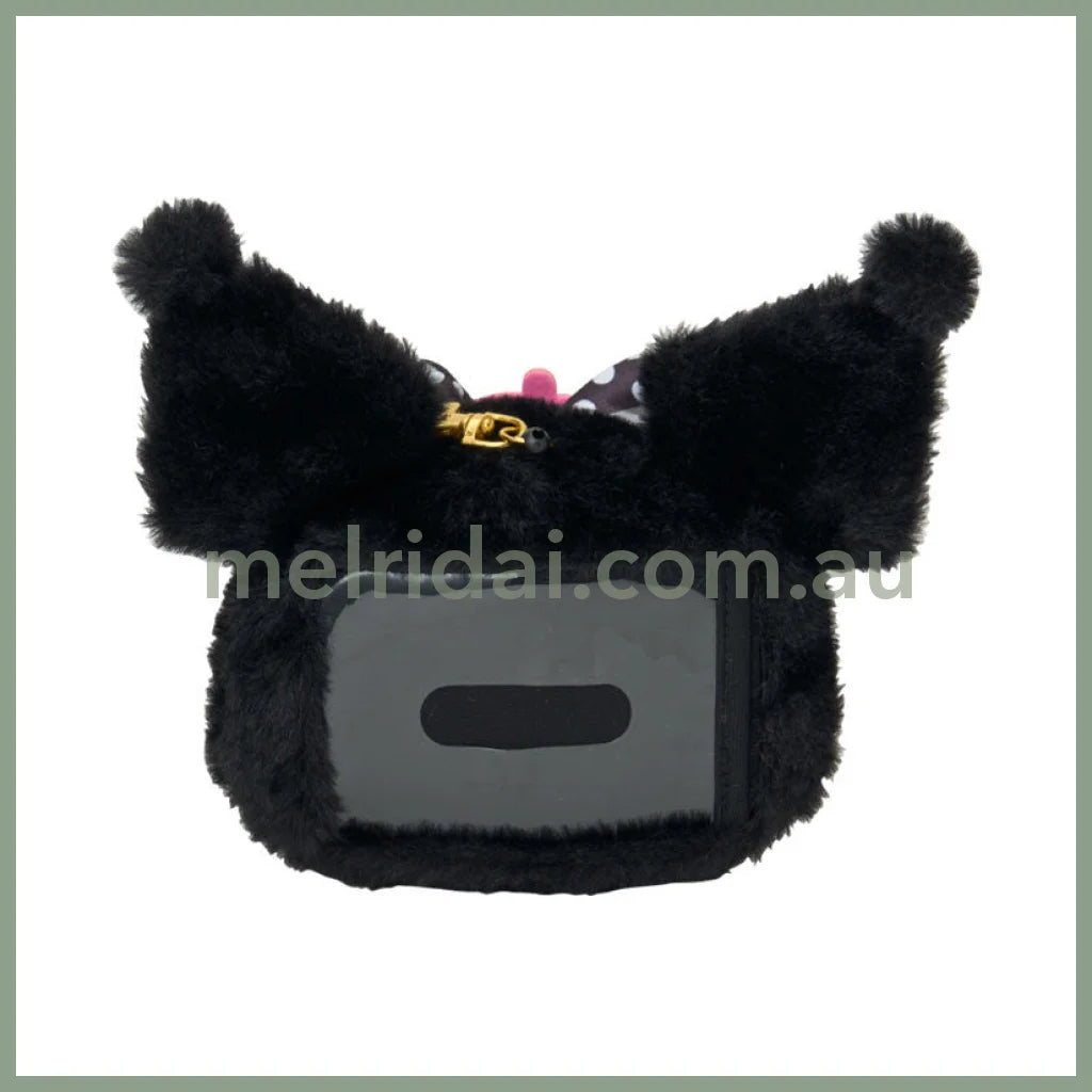 SANRIO | Kuromi Pass Case W18 x H14.5 x D6 cm (My Melody 50th Anniversary & Kuromi 20th Anniversary/Black Pink Party)