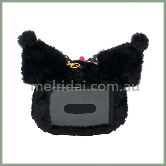 SANRIO | Kuromi Pass Case W18 x H14.5 x D6 cm (My Melody 50th Anniversary & Kuromi 20th Anniversary/Black Pink Party)