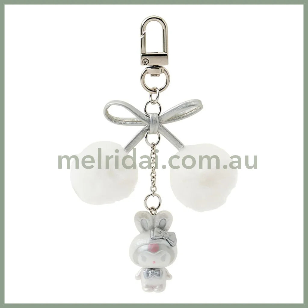 Sanrio | Kuromi Phone Charm Keychain 9.3×2.5×17Cm (Fluffy Snow Rabbit)