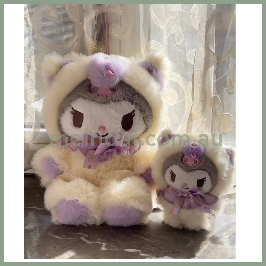 SANRIO | Kuromi Plush Doll Fluffy Toy 25×15×23cm (Fuwamosa Doll)