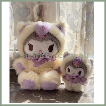 SANRIO | Kuromi Plush Doll Fluffy Toy 25×15×23cm (Fuwamosa Doll)
