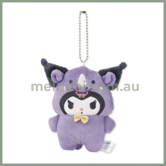 SANRIO | Kuromi Plush Keychain Mascot Holder 115×115×32mm (Animal Rhino)