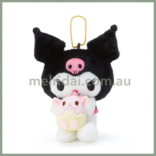 SANRIO | Kuromi Plush Keychain Mascot Holder Bag Charm 12×9×17cm (Good Friends)