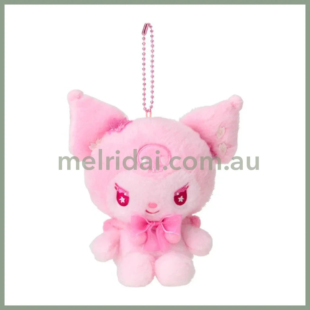 SANRIO | Kuromi Plush Mascot Holder Keychain 12.3×9×14.5cm (Sakura 2025)