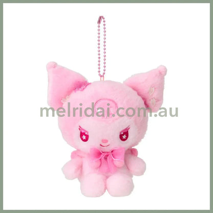 SANRIO | Kuromi Plush Mascot Holder Keychain 12.3×9×14.5cm (Sakura 2025)
