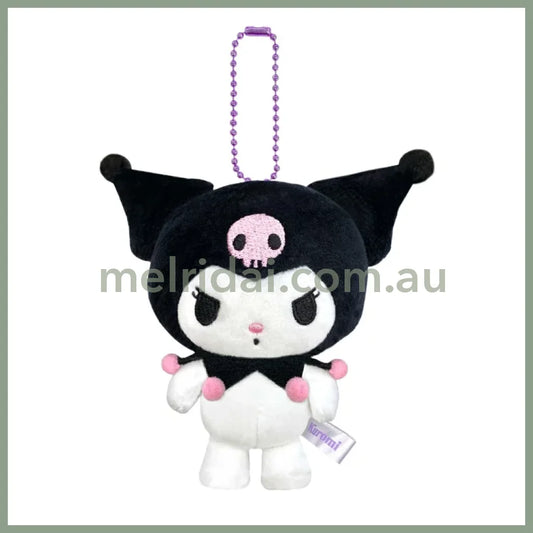 SANRIO | Kuromi Plush Mascot Holder Plush Keychain Bag Charm 12 x 8 x 5cm