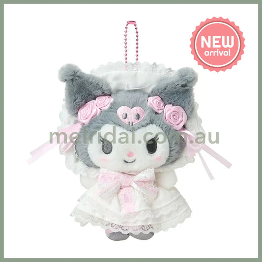 SANRIO | Kuromi Plush Mascot Holder Keychain Bag Charm 125×80×150mm (White Frill Design)