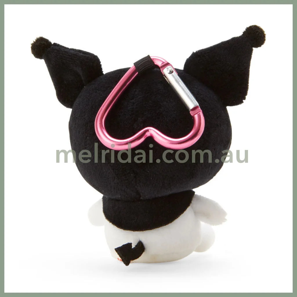Sanrio｜Kuromi Plush Mascot Holder With Heart Carabiner About 9Cm