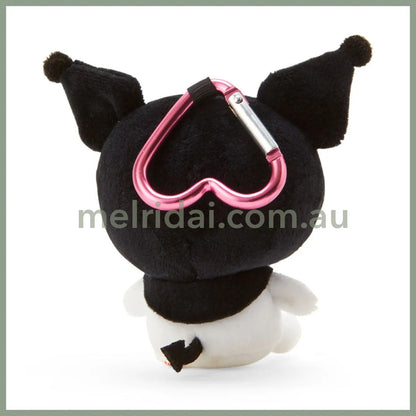 Sanrio｜Kuromi Plush Mascot Holder With Heart Carabiner About 9Cm