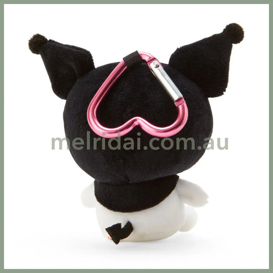 Sanrio｜Kuromi Plush Mascot Holder With Heart Carabiner About 9Cm