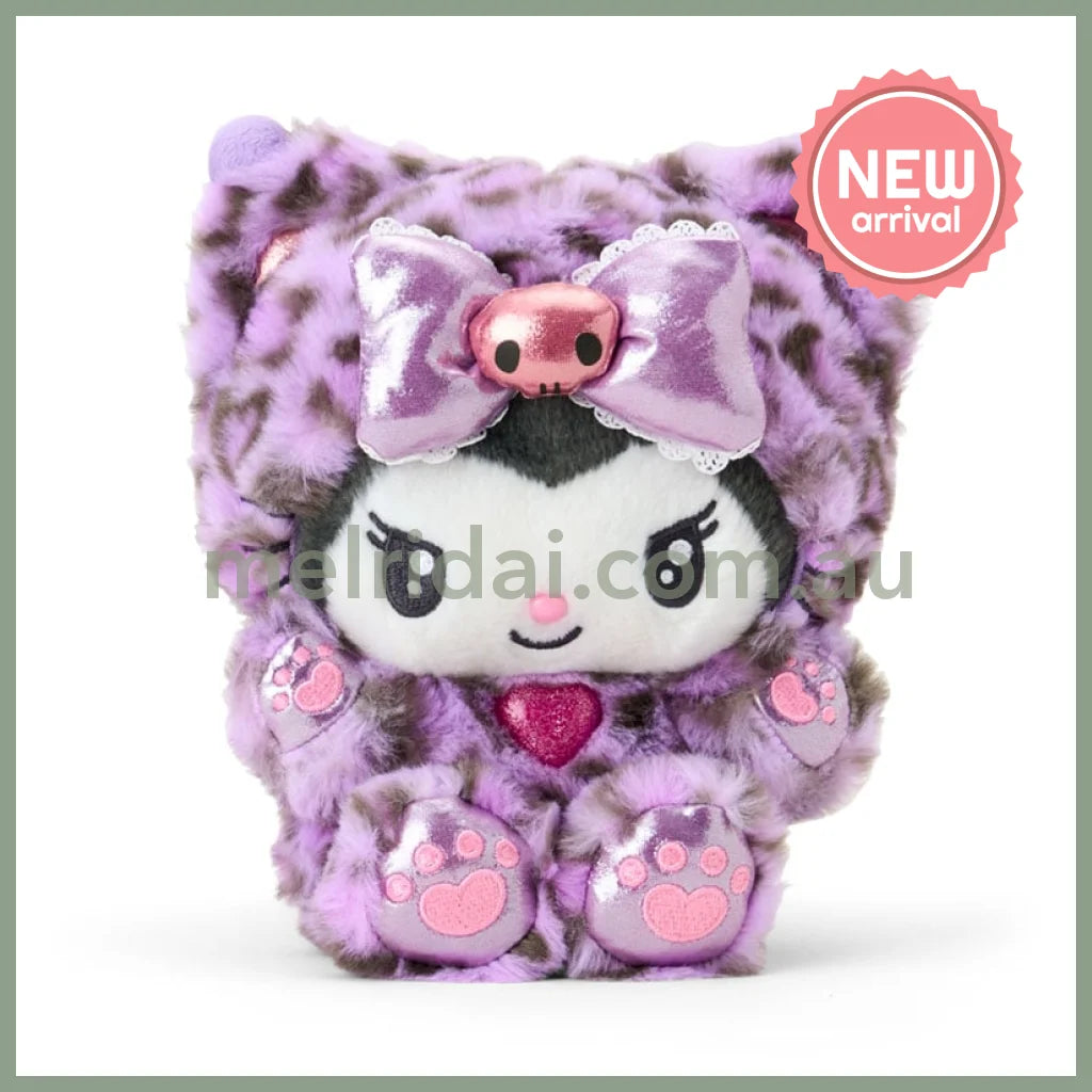 SANRIO | Kuromi Plush Toy Plush Doll 140×160×200mm (Leopard Gal Cat)