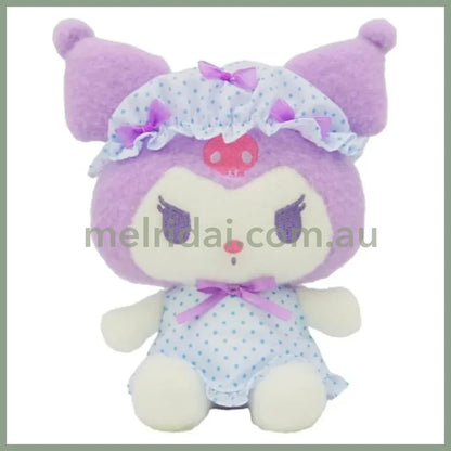 SANRIO | Kuromi Plush Toy Plush Doll S H25×W22×D15cm (Nightcap Ribbon)