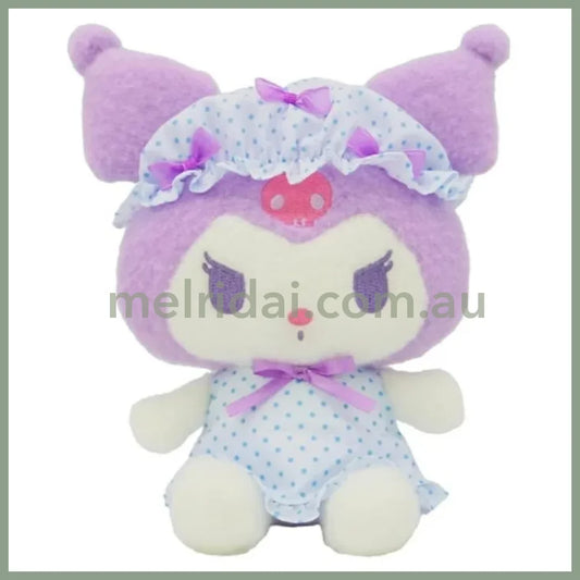 SANRIO | Kuromi Plush Toy Plush Doll S H25×W22×D15cm (Nightcap Ribbon)