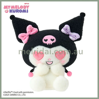 SANRIO | Kuromi Plush Toy Plush Doll W22 x H11 x D23 cm (Netflix My Melody & Kuromi)