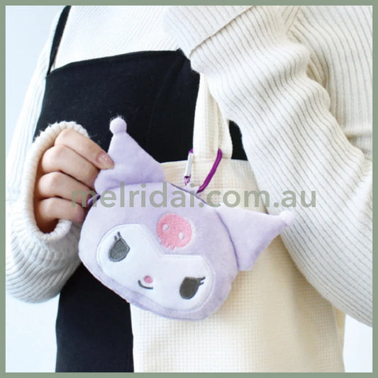 SANRIO | Kuromi Plush Zipper Mascot Mini Pouch with Carabiner 200×110×50mm
