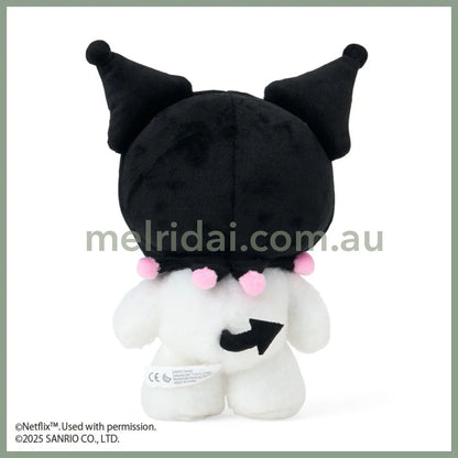 SANRIO | Kuromi Posable Plush Toy Plush Doll W16 x H20 x D8.5 cm (Netflix My Melody & Kuromi)
