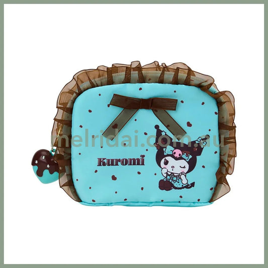 SANRIO | Kuromi Pouch 19.4 x 14.0 x 5.2cm (Choco Mint Series)