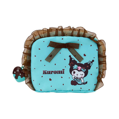 SANRIO | Kuromi Pouch 19.4 x 14.0 x 5.2cm (Choco Mint Series)