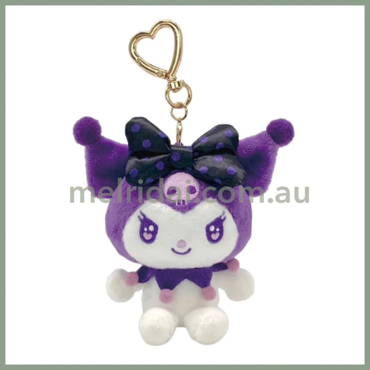 SANRIO | Kuromi Purple Mascot Holder Plush Keychain Bag Charm H10×W10×D4.5cm (Favorite Color)