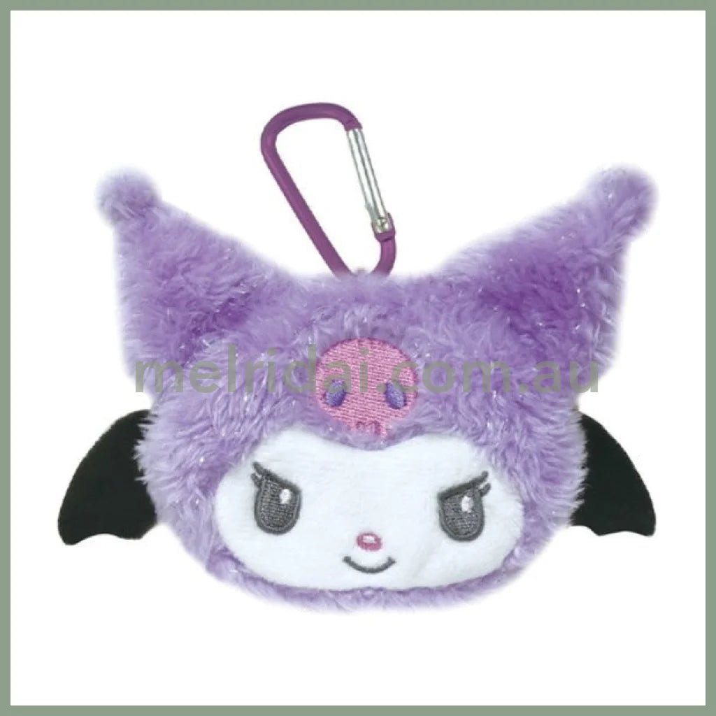 SANRIO | Kuromi Purple Mini Pouch with Carabiner H70×W148×D35mm (Angel and Devil Serie)