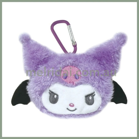SANRIO | Kuromi Purple Mini Pouch with Carabiner H70×W148×D35mm (Angel and Devil Serie)