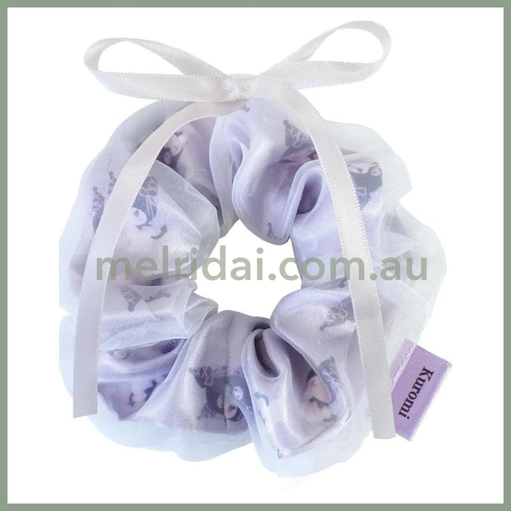 SANRIO | Kuromi Ribbon Layered Scrunchie Hair Accessory H108×W108mm (Balletcore)