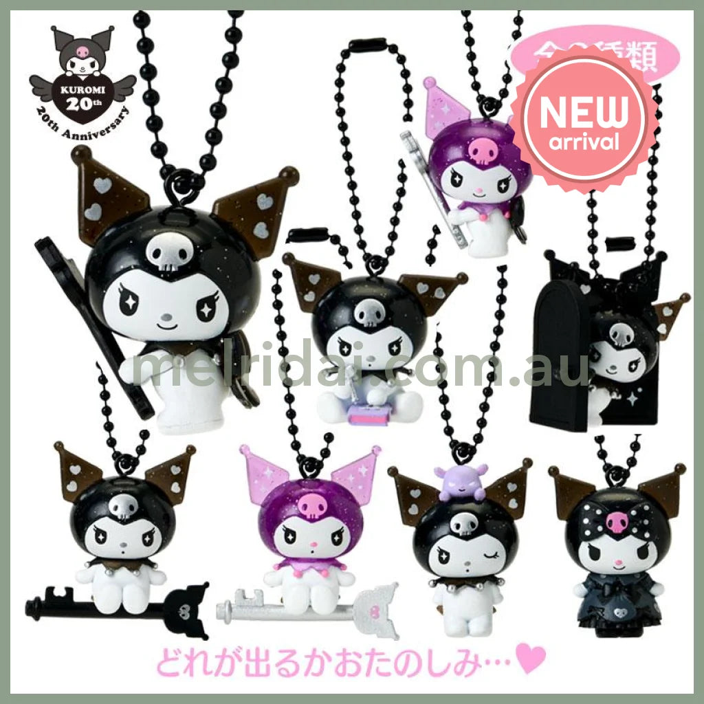 SANRIO | Kuromi Secret Mascot Keychain Blind Box 50×35×50mm (Kuromi’s Special Key 20th Anniversary Dress)