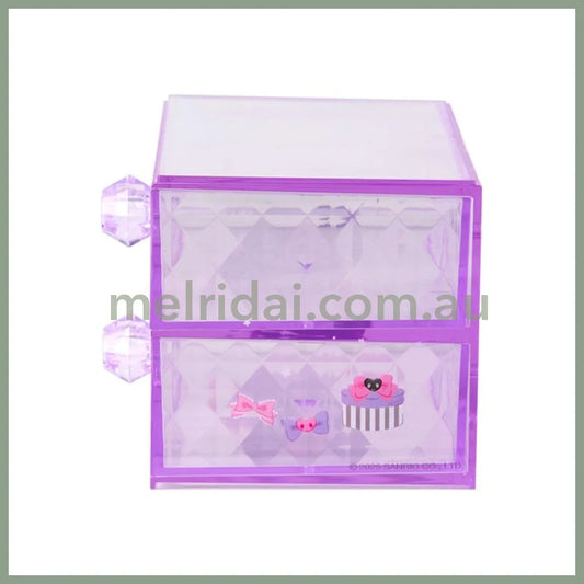 SANRIO | Kuromi Stacking Chest Drawer 163×93×90mm (Relaxing)