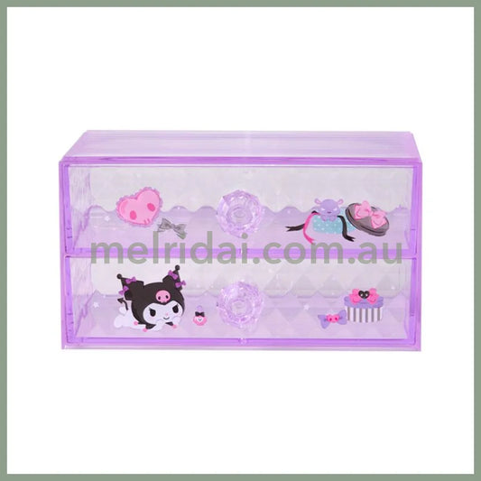 SANRIO | Kuromi Stacking Chest Drawer 163×93×90mm (Relaxing)