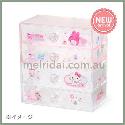 SANRIO | Kuromi Stacking Chest Drawer 163×93×90mm (Relaxing)