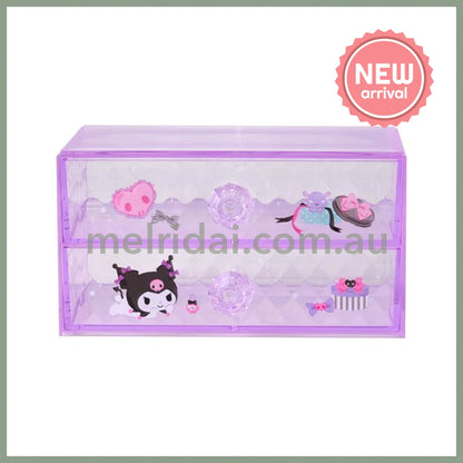 SANRIO | Kuromi Stacking Chest Drawer 163×93×90mm (Relaxing)