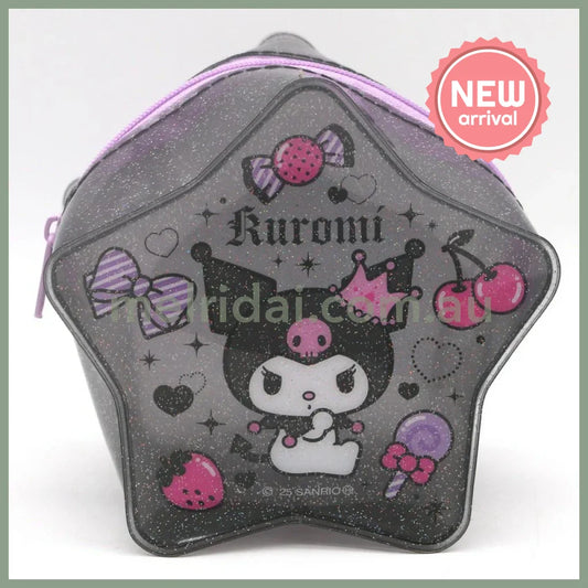 SANRIO | Kuromi Star Shaped Clear Pouch with Zipper 115×120×65mm