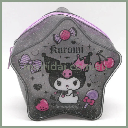 SANRIO | Kuromi Star Shaped Clear Pouch with Zipper 115×120×65mm