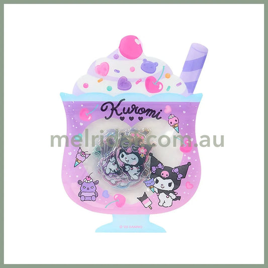 SANRIO | Kuromi Summer Stickers with Zipper Case 12.4 x 8.9 x 1cm (Cream Soda)